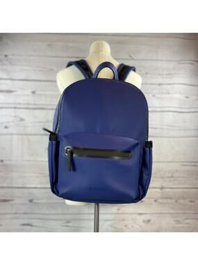 Pajar Rubberized Backpack Blue Water Resistant Travel School Laptop Backpack